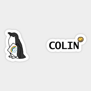 Colin and Penguin Essential Worker Rainbow Sticker